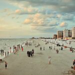 people on a Clearwater Florida beach during daytime